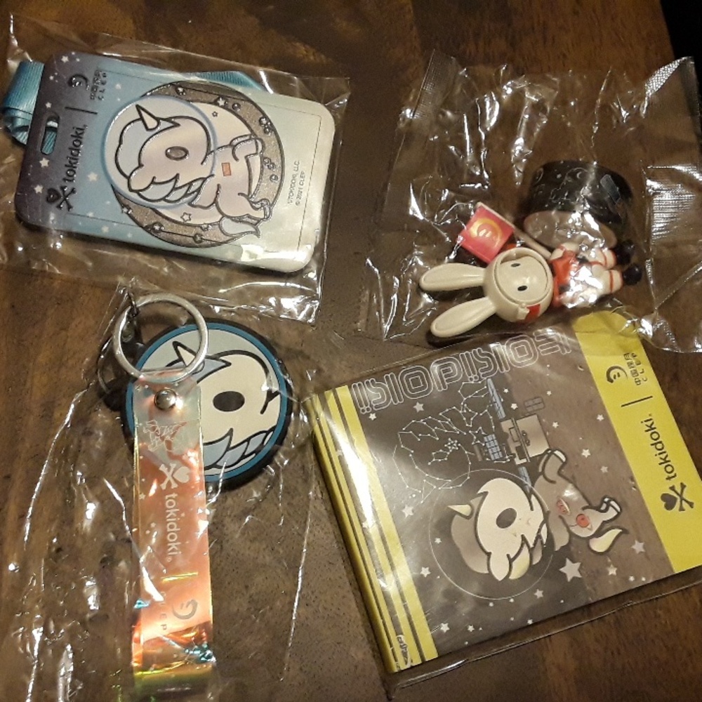 Tokidoki x CLEP LOT Space Themed Accessories Keychain Bag Charm Figure Notepad +